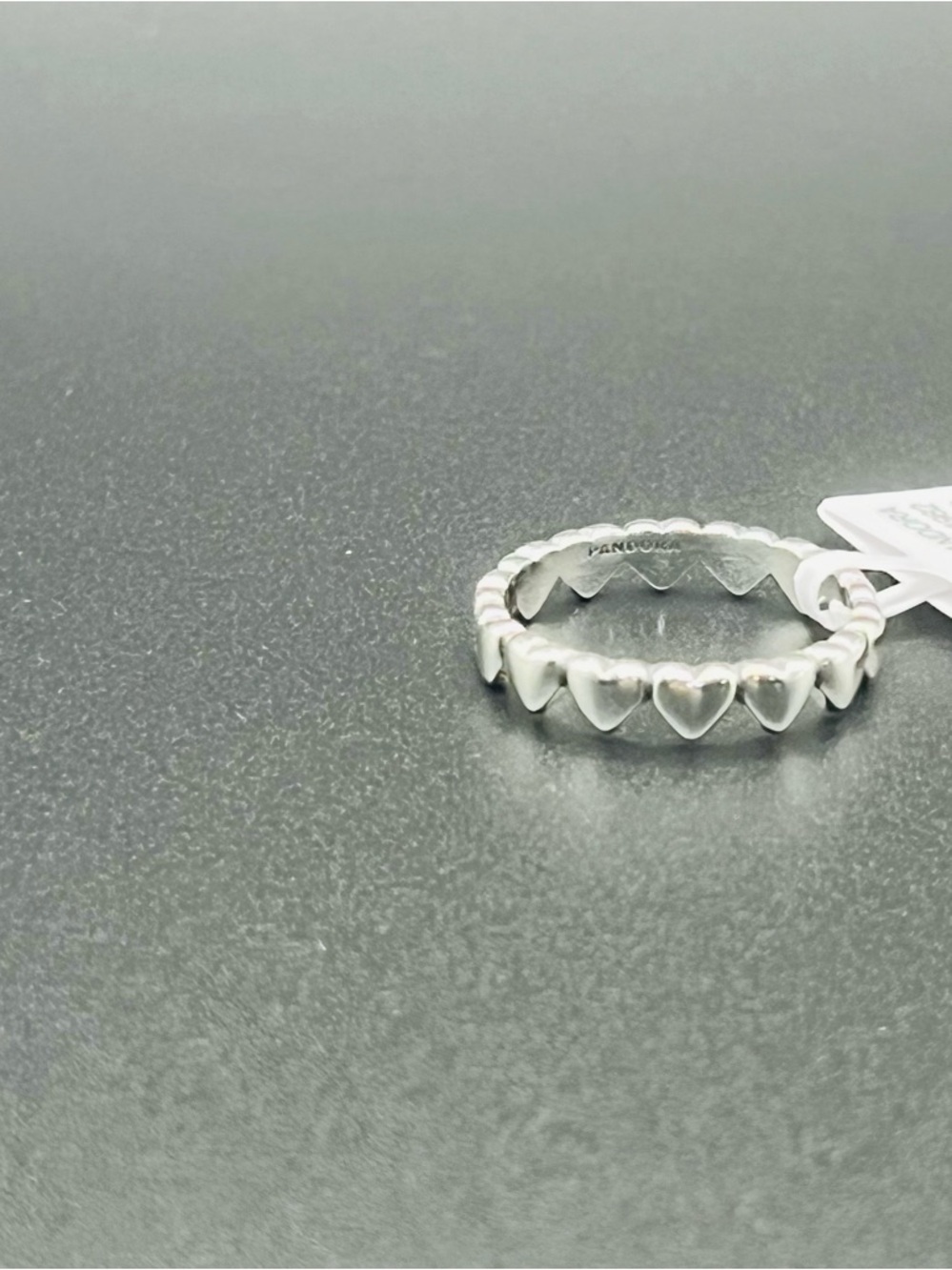 Pandora Row of Hearts Ring, Sterling Silver 925, size: 58/ 8.5 - Picture 3 of 10